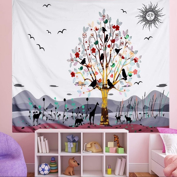 TAPESTRY artistic nature wall hanging 59 x 51 NEW - Picture 3 of 7